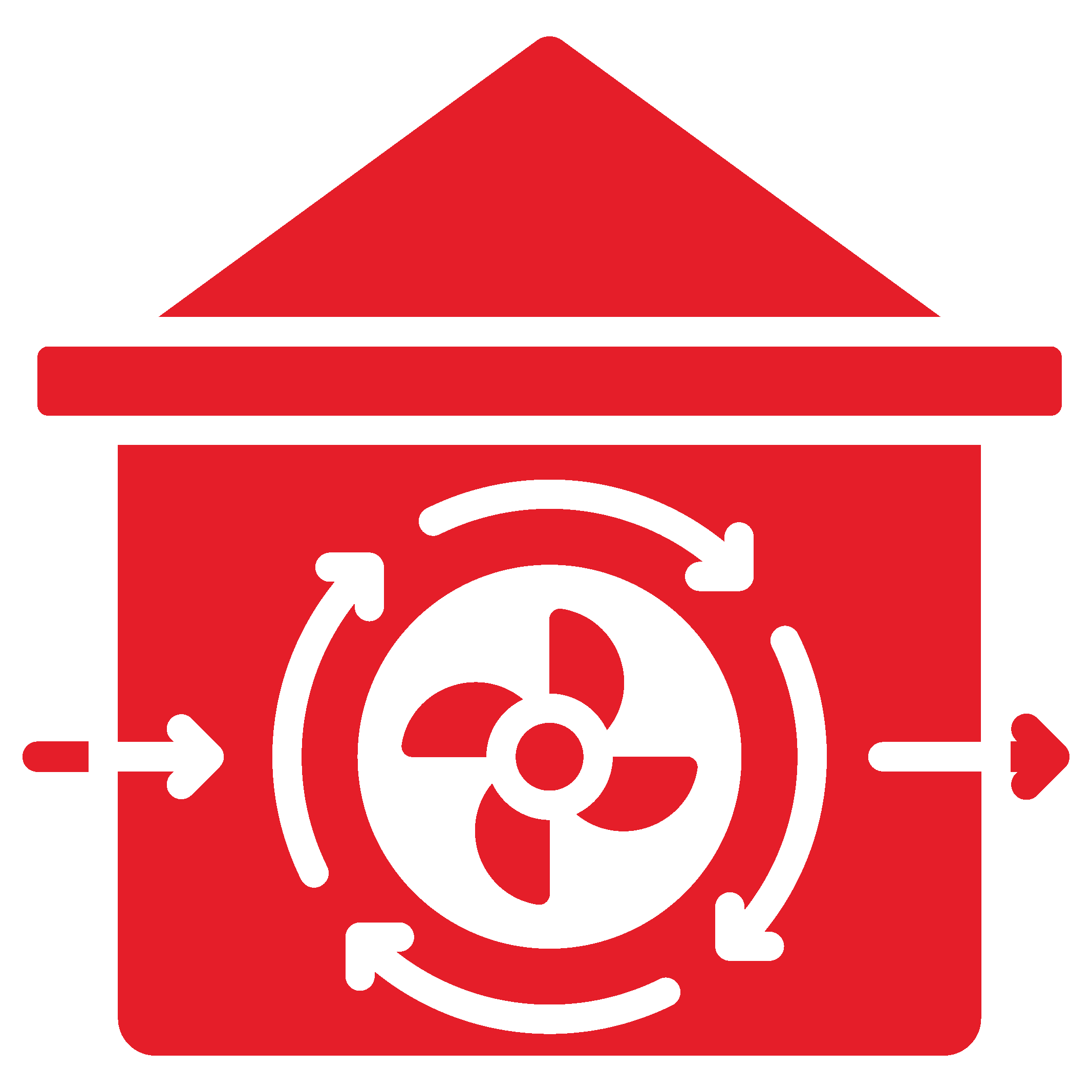 Ikon av vifte i et hus